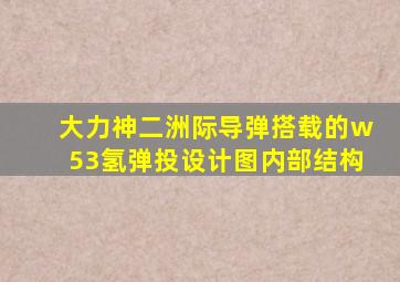 大力神二洲际导弹搭载的w53氢弹投设计图内部结构