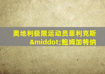 奥地利极限运动员菲利克斯·鲍姆加特纳