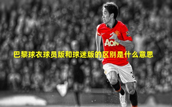 巴黎球衣球员版和球迷版的区别是什么意思