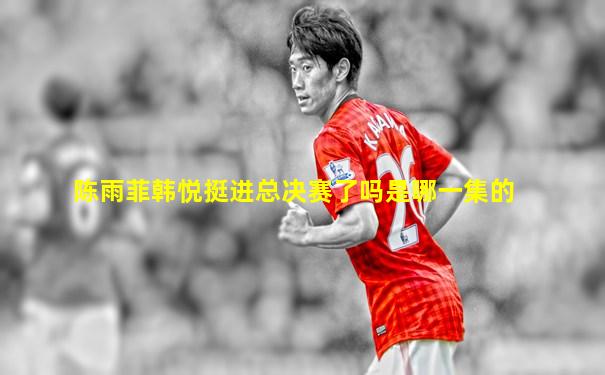 陈雨菲韩悦挺进总决赛了吗是哪一集的